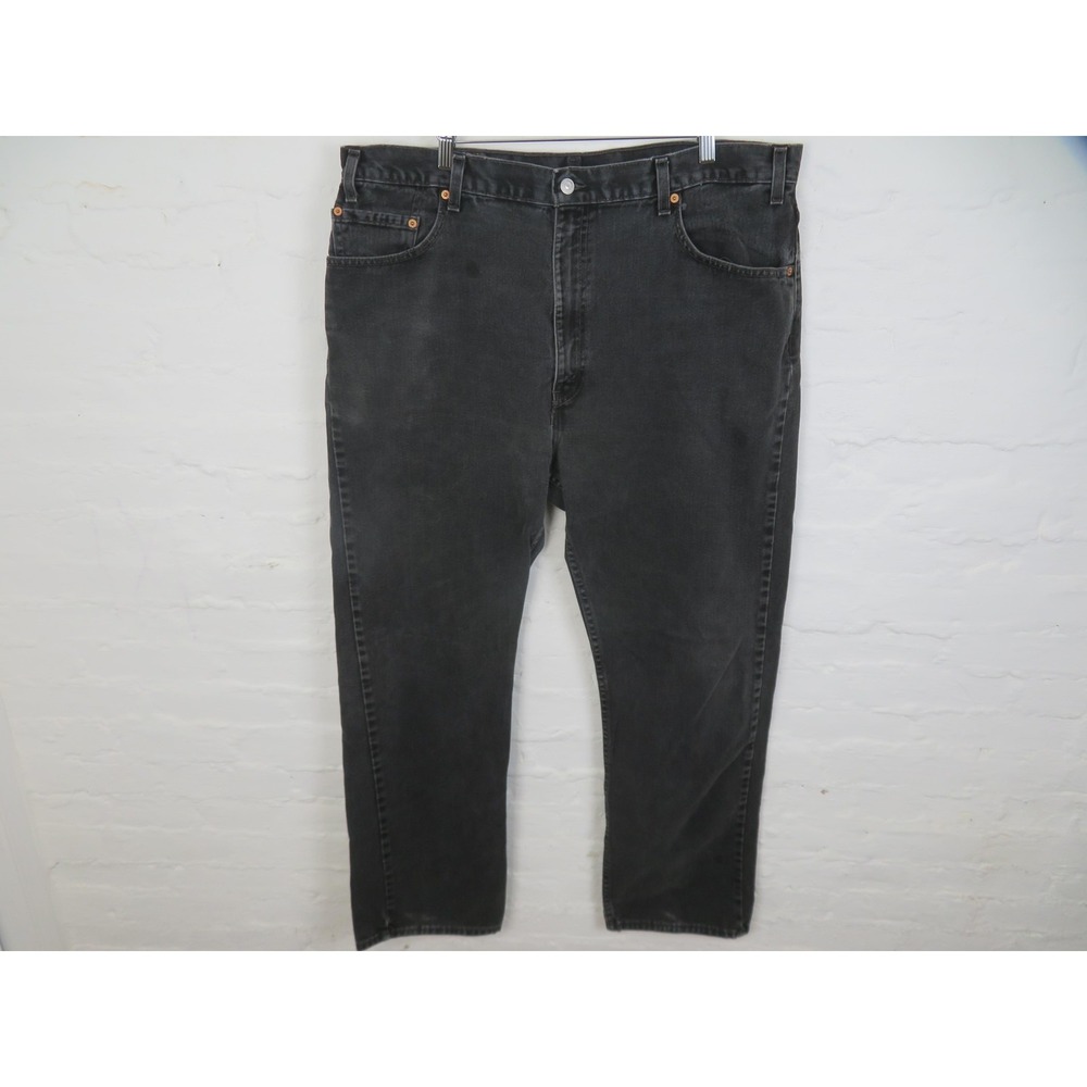 Vintage Levis 505 Jeans Mens 42x32 Black Regular Fit Straight Leg Denim USA 90s